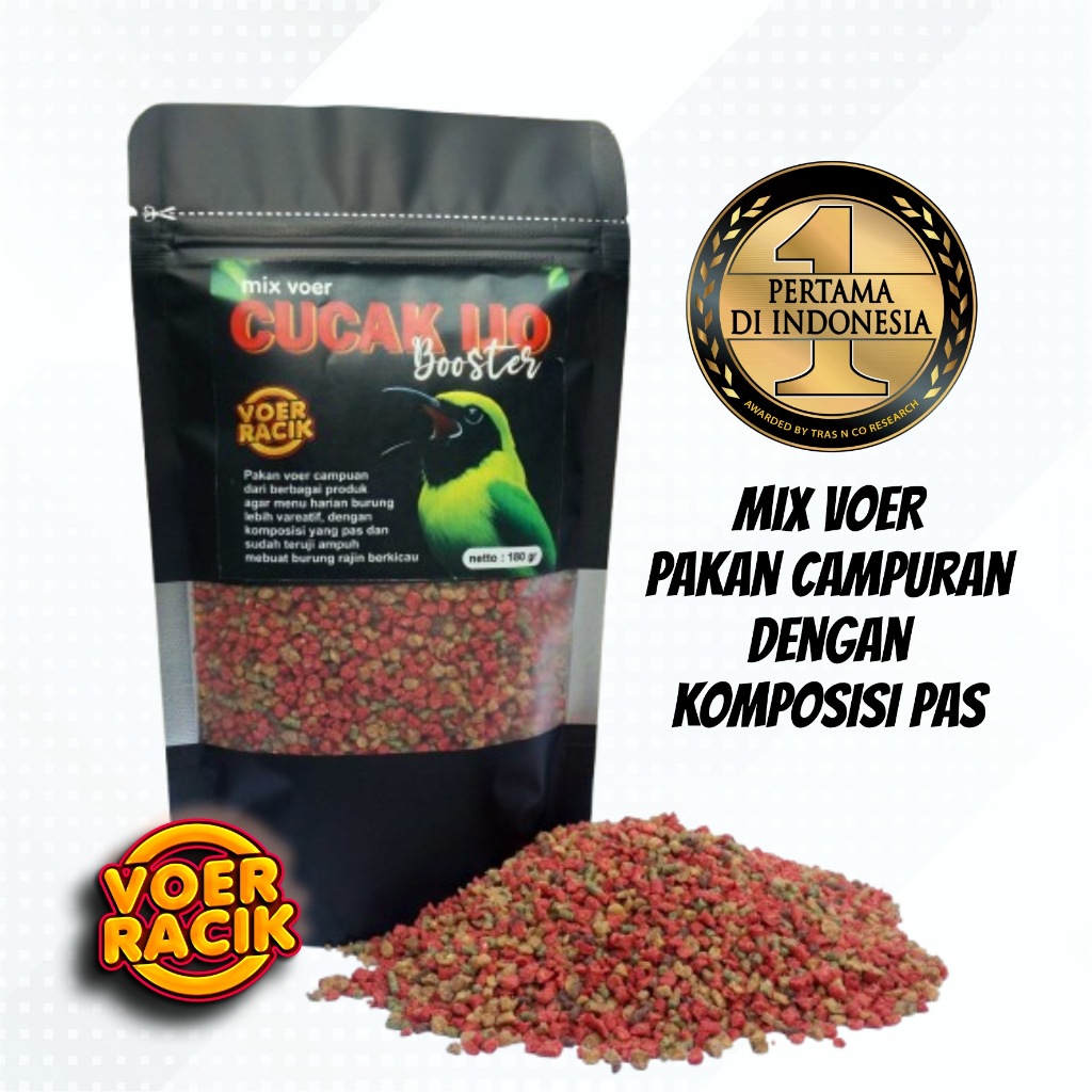 VOER CUCAK IJO MAKANAN BURUNG MIX VOER RACIK KHUSUS TERBUKTI AMPUH MEMBUAT BURUNG MAKIN GACOR 180 GR