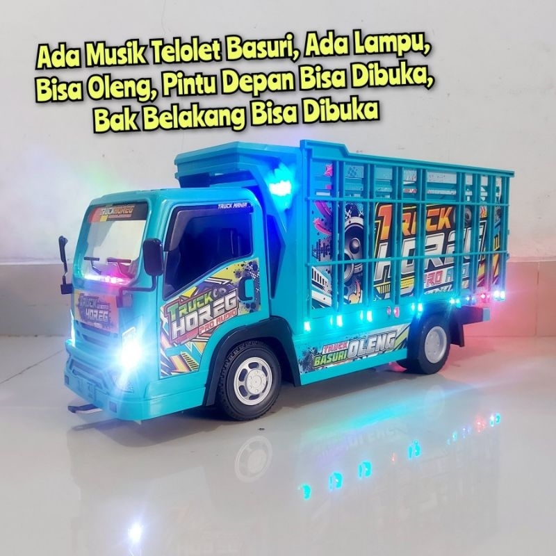 Mainan truk basuri oleng - mainan truk telolet jumbo lampu bisa tarik New model big