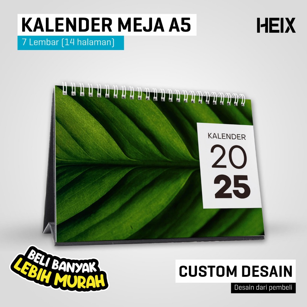 

Kalender Meja A5 7 Lembar - 14 Halaman Calendar Duduk