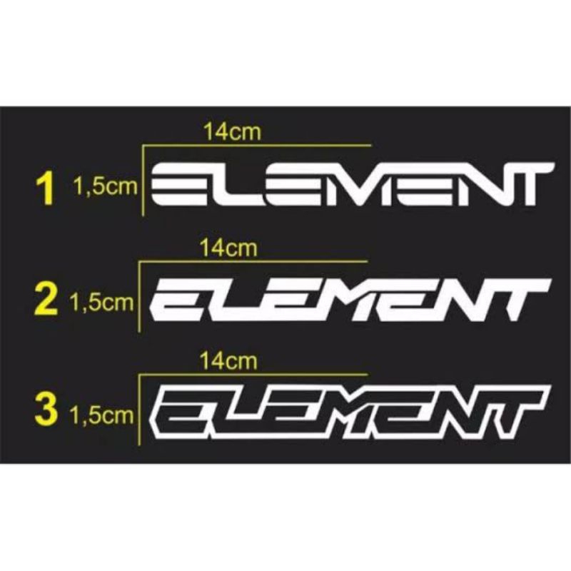 Cutting sticker Sepeda Lipat Element Isi 2 Pcs