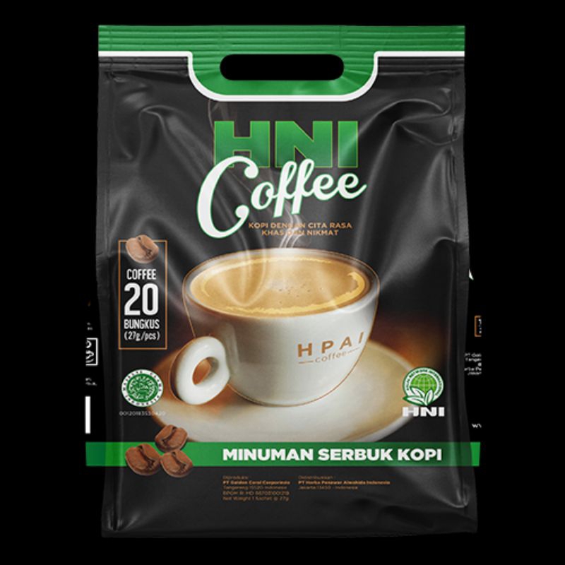 

HNI COFFEE (HC)-Kopi kesehatan Terbuat dari biji kopi alami dan herba pilihan. kopi herbal rempah rempah- HNI ORI BPOM