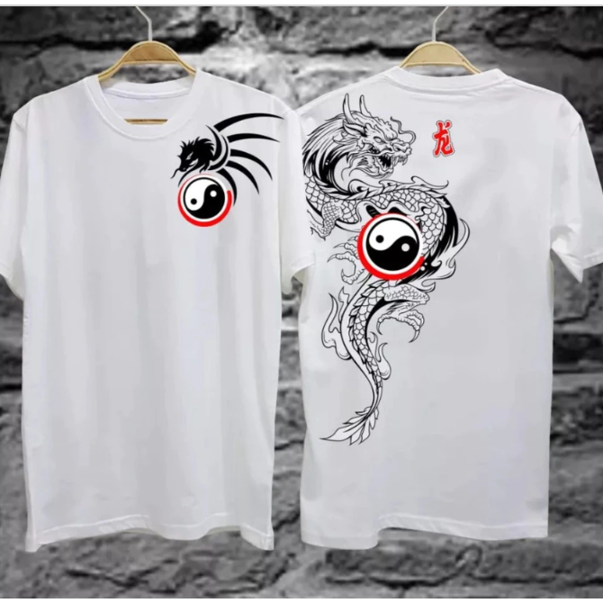 KAOS DISTRO MOTIF DRAGON  DISTRO unisex combed 24s