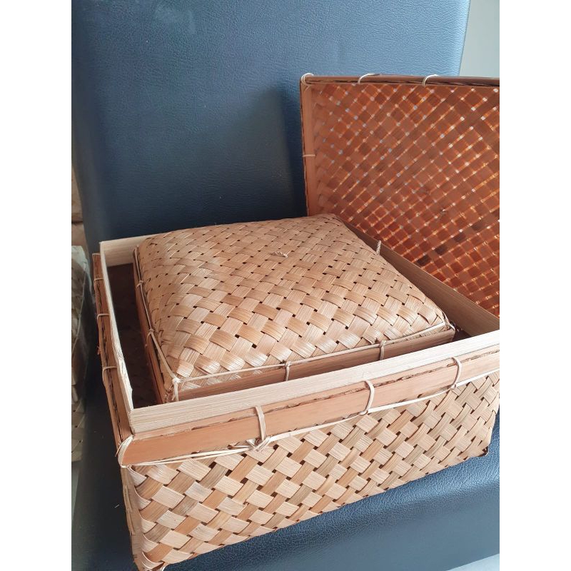 Rotan /Bambu Anyaman / Kotak Hampers Bambu Anyam / Kotak Hampers Anyaman / Sokase / Besek Hampers/ B