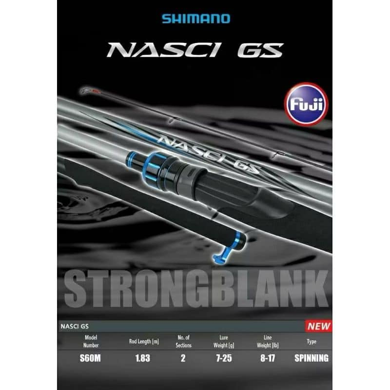 Joran SHIMANO NASCI GS [2024] Fuji Alconite & Seat | 180 cm Galatama Resmi