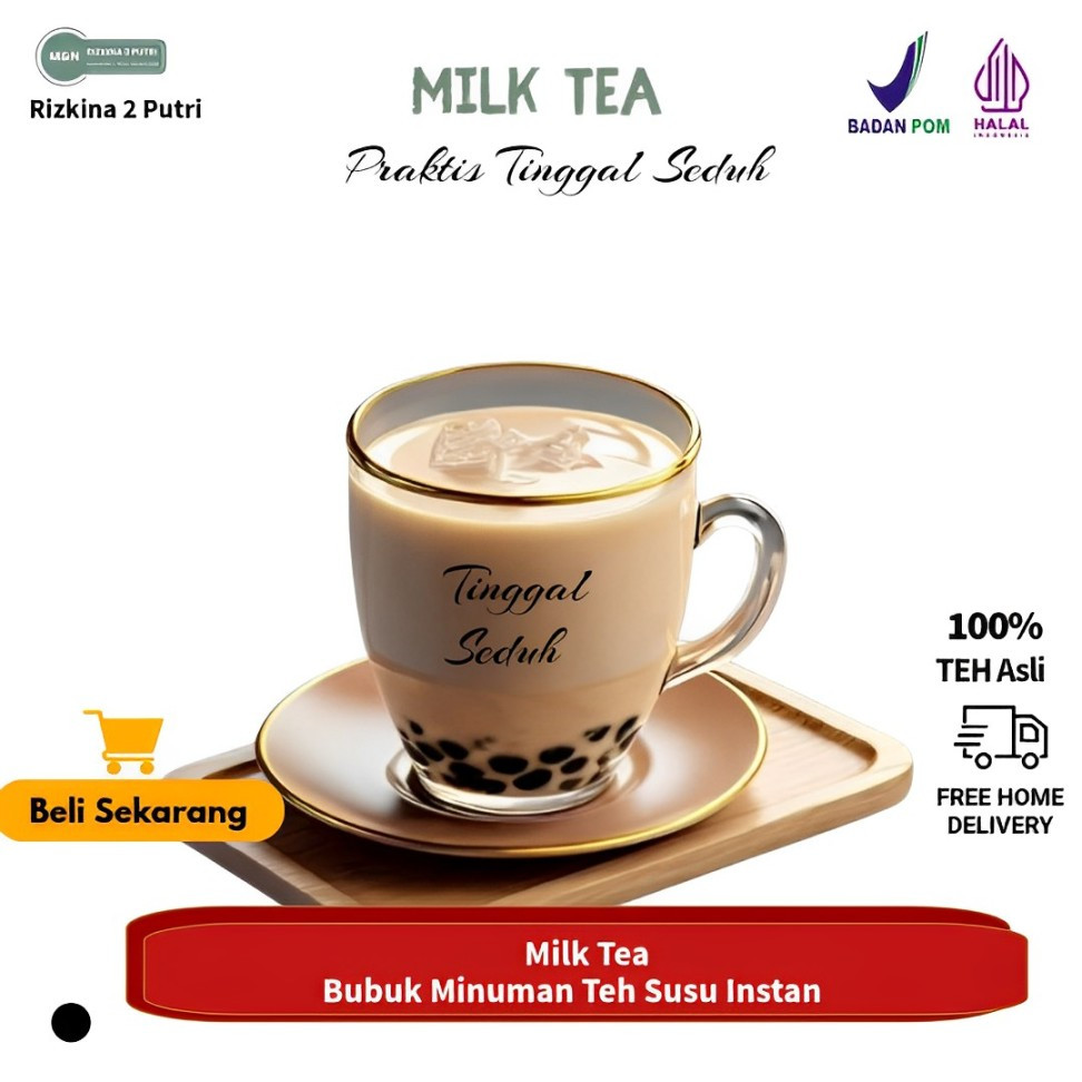

Milk Tea Mix Powder Bubuk Minuman Teh Susu Serbuk Instan Drink Kemasan 100 Gram
