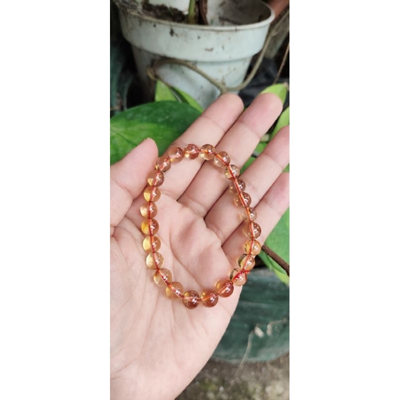 CITRINE BEAD 7+MM NATURAL STONE