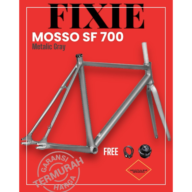 (( SF700 METALIC GRAY )) Frame Sepeda Fixie Rangka Fixi Fixed Gear Bicycle Track Bike Alloy The Best
