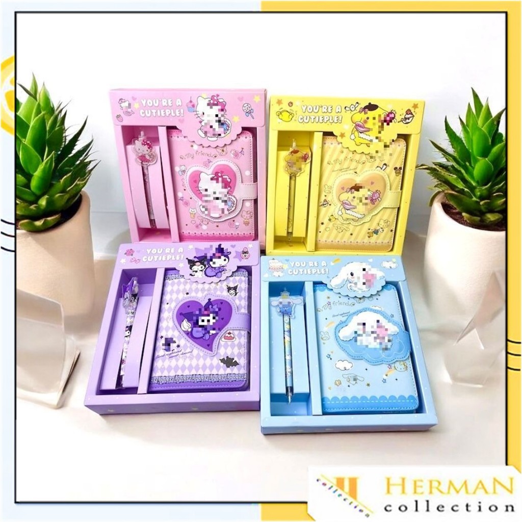 

HC Paket Alat Tulis 2 IN 1 Set Stationery 2IN1 Karakter Kartun Alat Tulis Anak Sekolah Pulpen Notebook Magnet