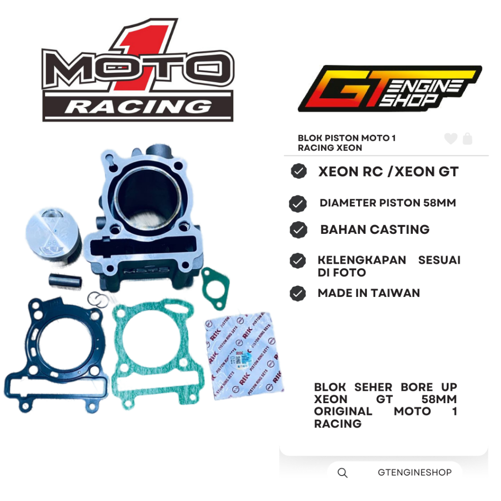BLOK SEHER XEON GT BLOK SEHER XEON RC MOTO 1 RACING BLOK SEHER XEON 58MM MOTO 1 RACING