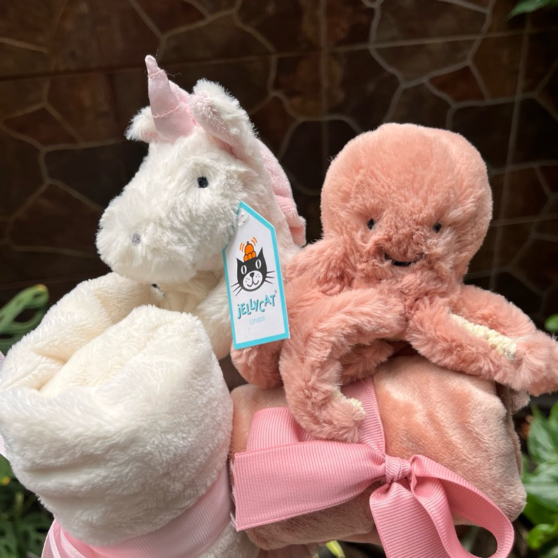 JELLYCAT — Baby Soother Blankie, Rattle Toy Baby gift newborn rare