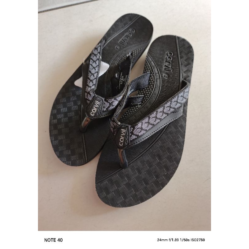 sandal wanita carvil tressa. l black/grey 36-40