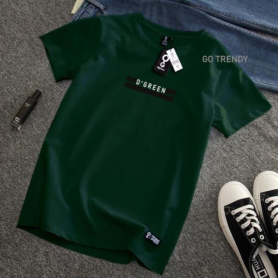 D"Green Baju Kaos Pria Distro Kasual Cotton 30s Hijau Flow Series