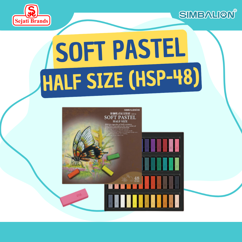 Simbalion Soft Pastel 48 Colors Half Size HSP-48