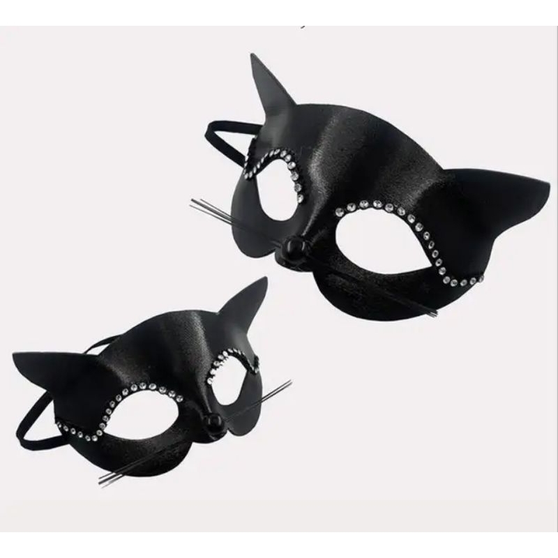 TOPENG KUCING TOPENG PESTA HALLOWEEN KUCING / HALLOWEEN MASK WARNA HITAM