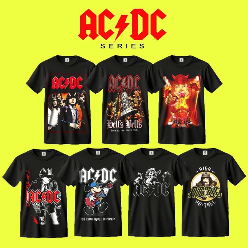 KAOS BAND LUAR ACDC // TSHIRT BAND ACDC // KAOS MUSIK BAND LUAR PUNK ROCK METAL