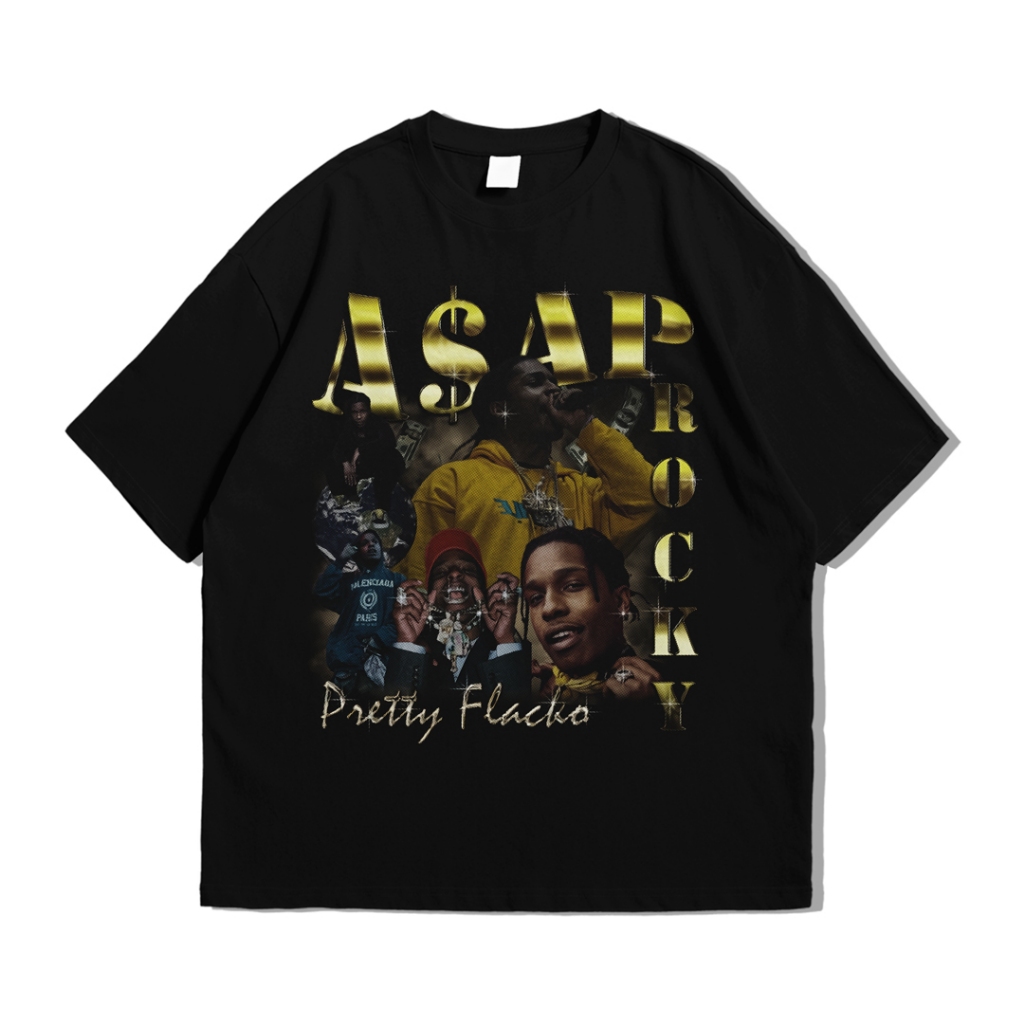 Kaos Tshirt Oversize A$AP Rocky Vintage Bootleg 90's