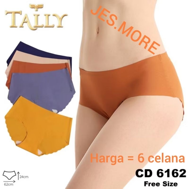 6pcs TALLY 6162 CD Celana Dalam Wanita Seamless fit L