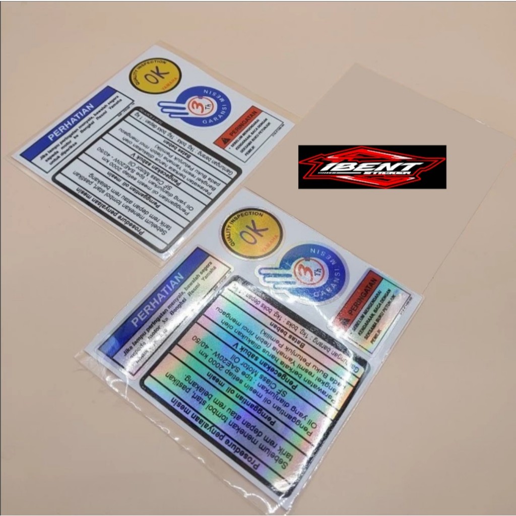 STICKER WARNING PERINGATAN YAMAHA MIO