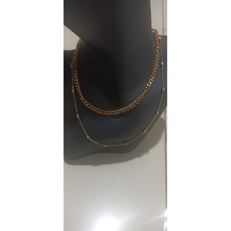 livine aksesoris import kalung rantai warna gold liontin bentuk keong kuwuk