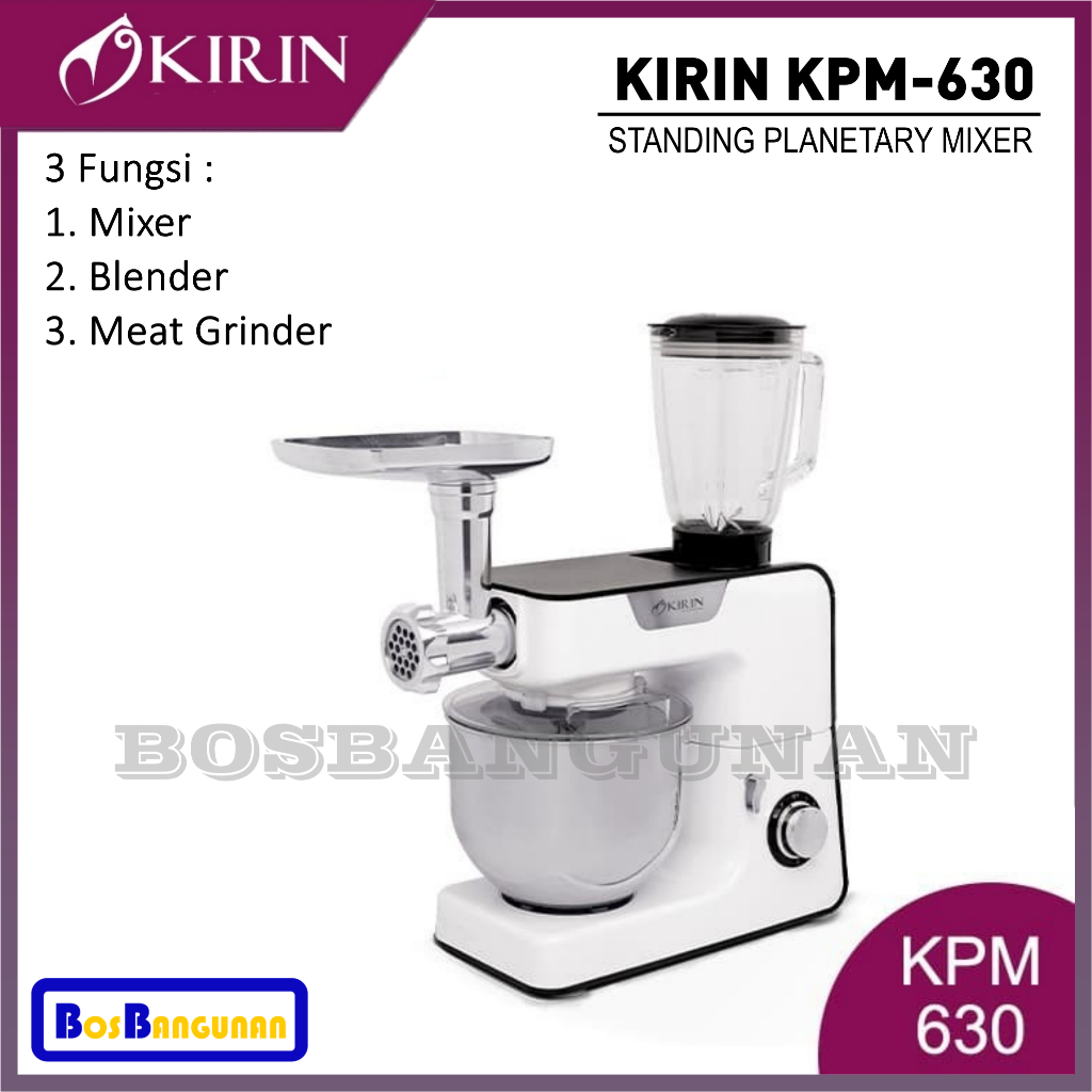KIRIN PLANETARY MIXER KPM-630 / KIRIN Mixer Serbaguna KPM630 / Standing Mixer 3in1