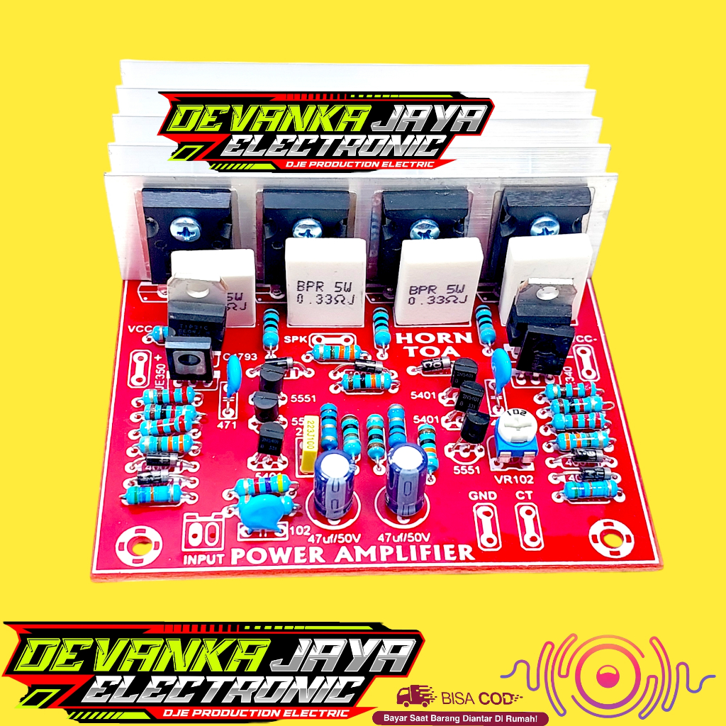 Driver Power Khusus TOA Lengkap Final + Heatsink Kualitas Terbaik