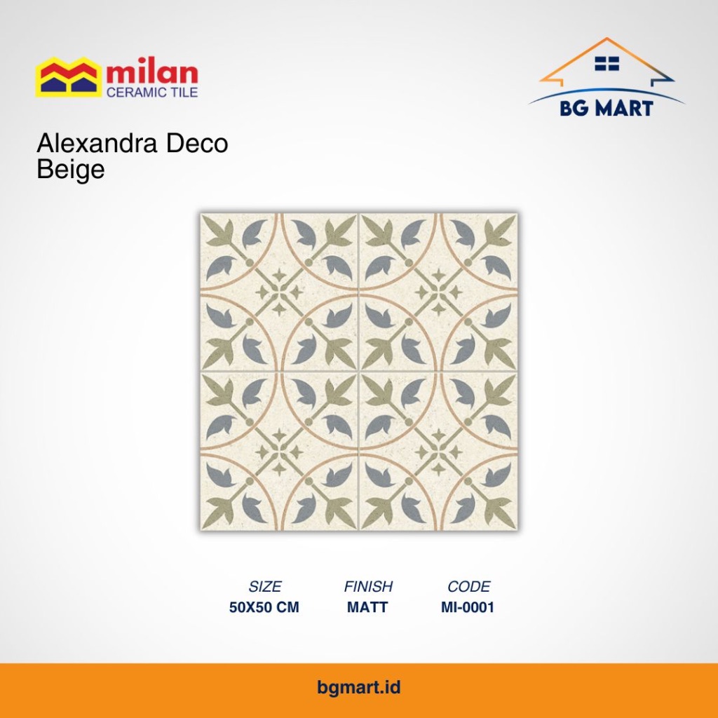 MILAN Keramik Lantai 50x50 cm Alexandra Deco Beige