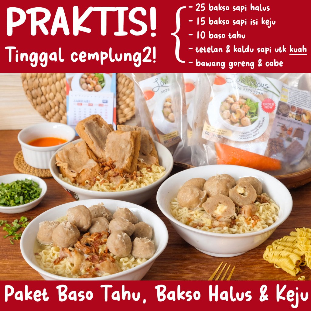 

Paket Bakso Sapi Halus, Keju & Baso Tahu ( HALAL ) - makanan beku frozen food Pesta Ulang Tahun