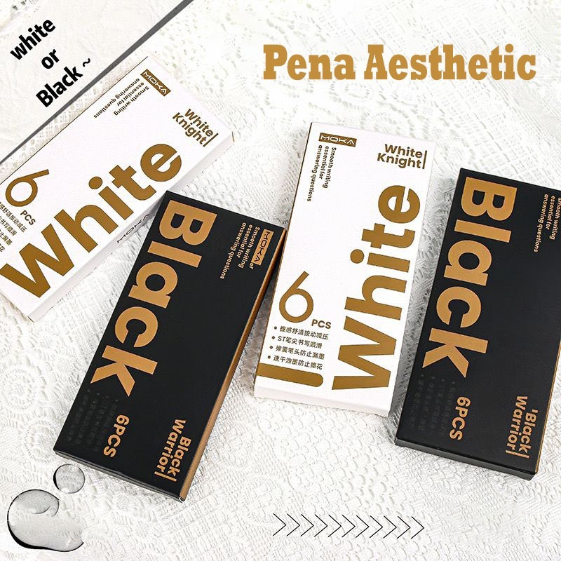 

(1BOX = 6PCS PENA) PULPEN GEL MEKANIK POLOS ELEGANT PREMIUM SERI WARRIOR KNIGHT #ST114 PENA TINTA HITAM TIP 0.5MM BOLPOINT KUALITAS IMPORT LUCU UNIK ANAK SEKOLAH ALAT TULIS KANTOR MEWAH