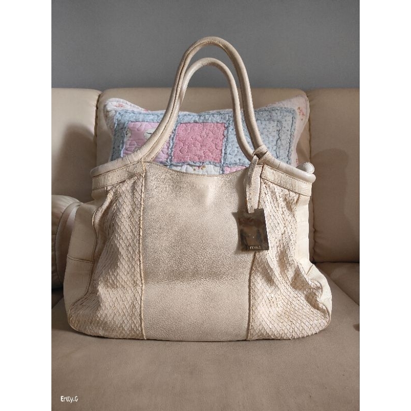 preloved tas Furla tote bag shoulder bag original