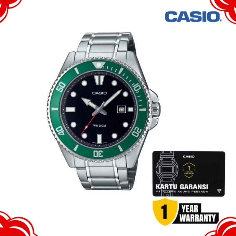 CASIO DIVER MARLIN MDV-107D-3AVDF / CASIO MDV-107D-3A ORIGINAL & GARANSI