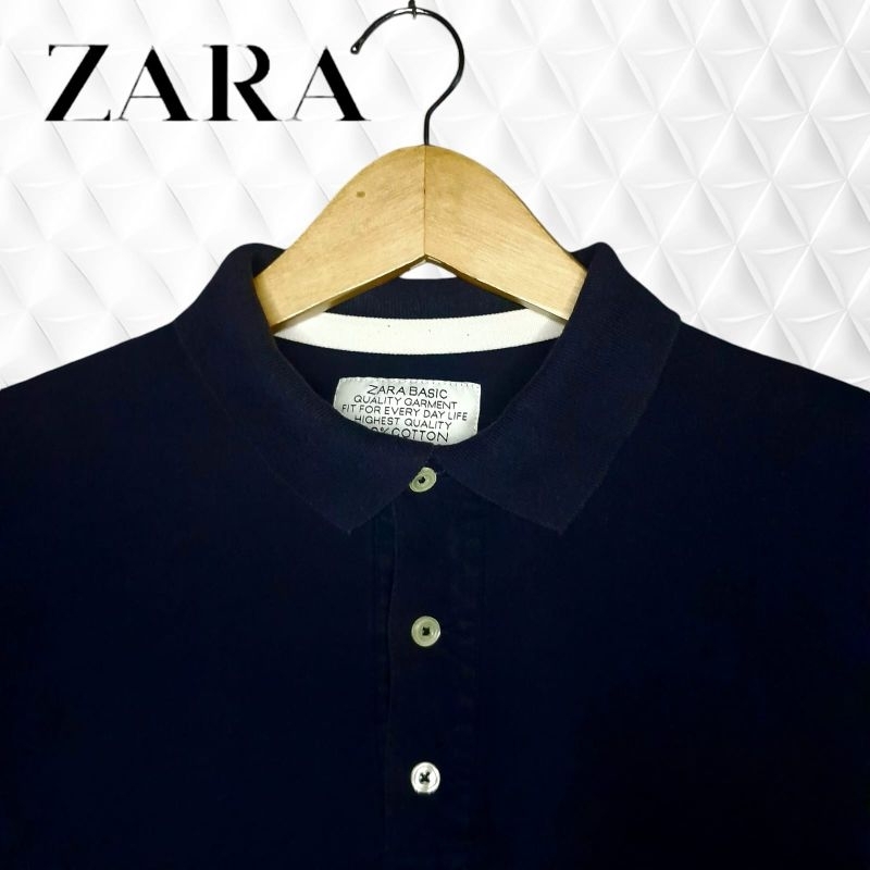 ZARA Kaos kerah pria,atasan pria berkerah