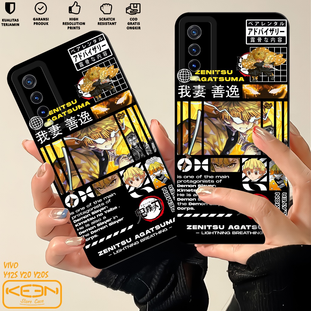 Case Vivo V2026 V2027 V2029 V2043 - Softcase Vivo V2026 V2027 V2029 V2043 Motif Demon Slayer - Casin