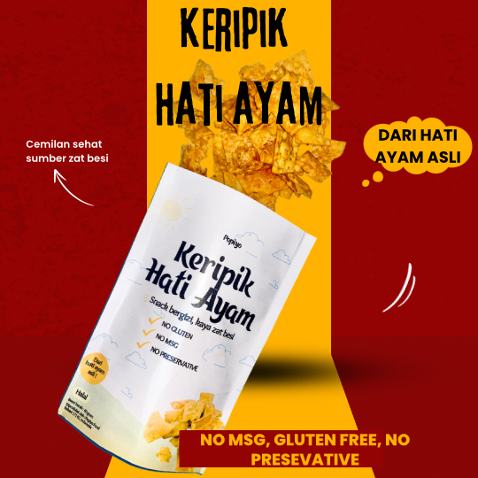 

KERIPIK HATI AYAM / KERIPIK ZAT BESI / CEMILAN SEHAT / CEMILAN OTAK ANAK / PERTAMA DI INDONESIA