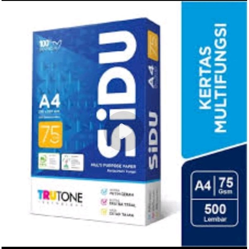 

kertas a4 75 Gram merk sidu ( sinar dunia )