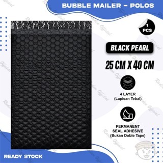 

Plastik Packing BUBBLE MAILER Hitam Kantong Polybubble Amplop Bubble Envelope Polymailer Olshop Polos Ukuran 25X40