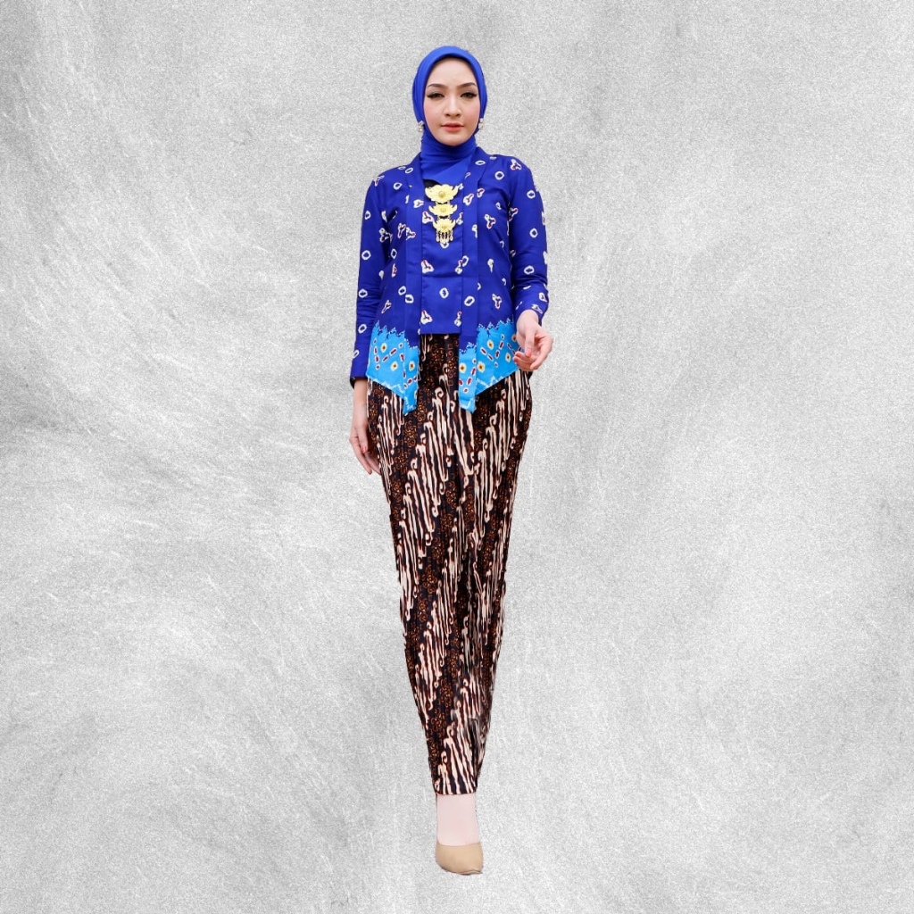 Kebaya Kurubaru Jumputan Premium  Kebaya Lurik Batik Solo Set Rok Wiru Wiron Wisuda Modern Busui
