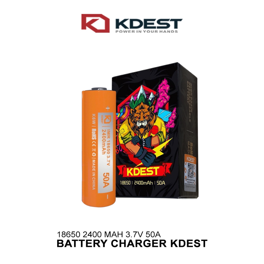 Baterai 18650 KDEST 2400 mAh - KDEST Battery 2400mAh