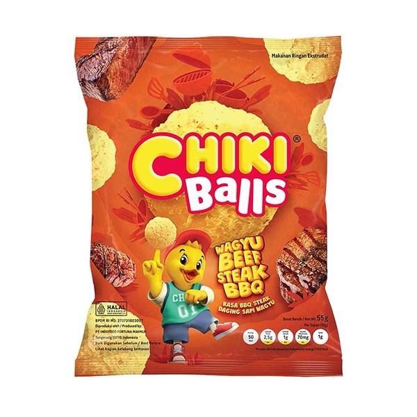 

Chiki Balls Wagyu Beef Steak BBQ 55 gr