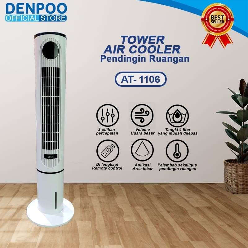 AIR COOLER DENPOO TOWER FAN AIR COOLER DENPOO-KAPASITAS 4 LITER MODEL AT 1106