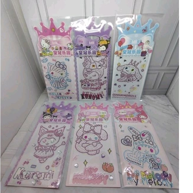 

stiker mata diamond sanrio diamond painting kuromi stiker diamond sticker permata