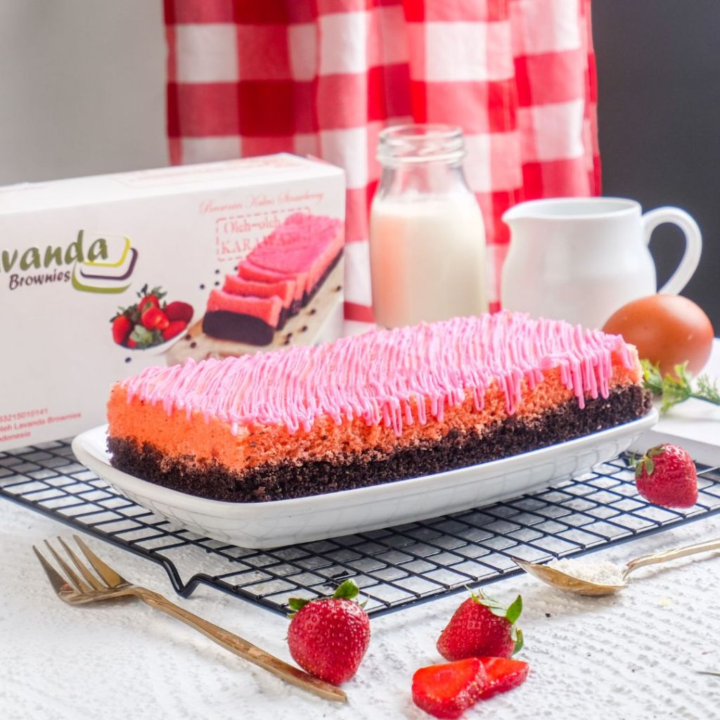 [Lavanda Brownies] brownies cokelat strawberry brownies kukus coklat strawberry