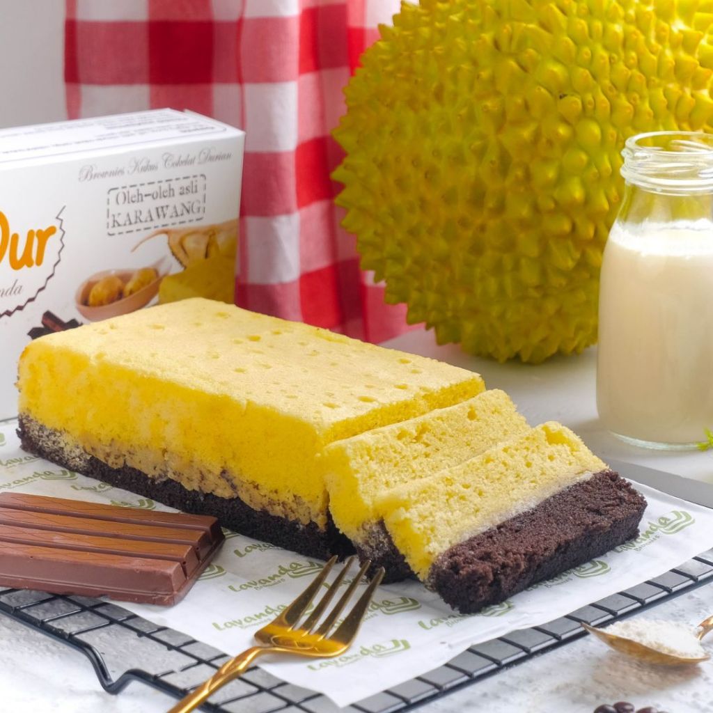 [Lavanda brownies] brownies durian browdur bronis duren