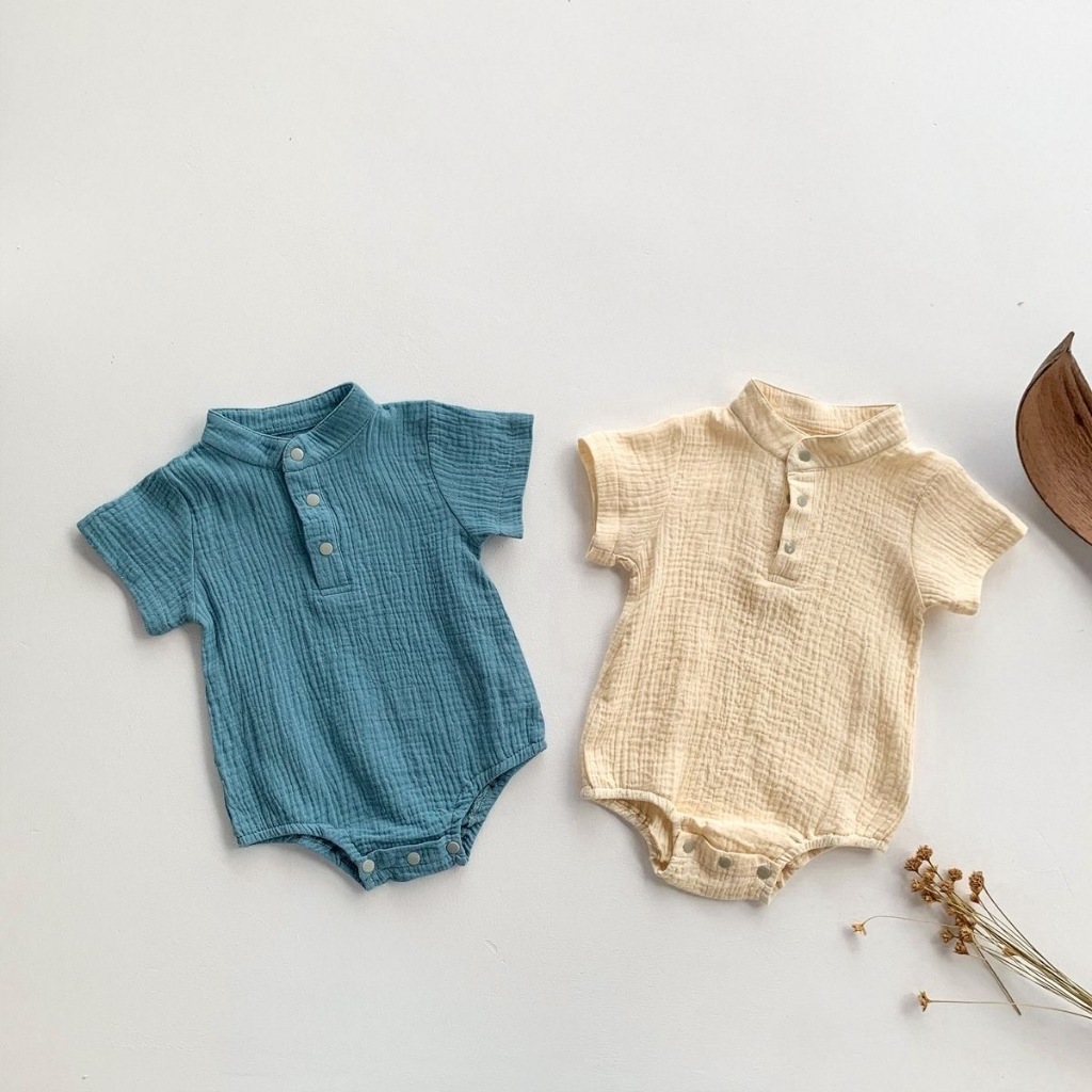 Baju Romper Bayi Kerah Bahan Catton 100%Adem