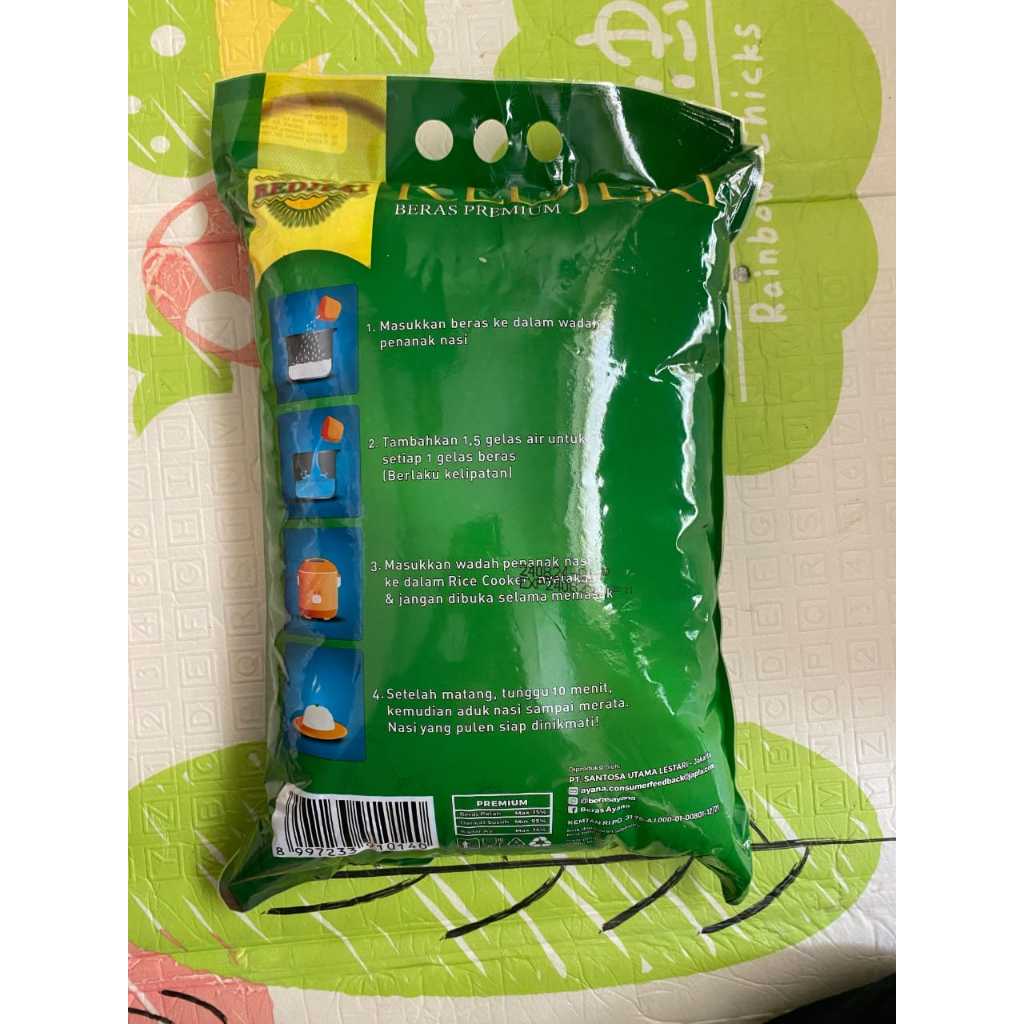 

KTr190 Beras Kemasan 5kg cap daunsuji pandanwangi premium Bandung