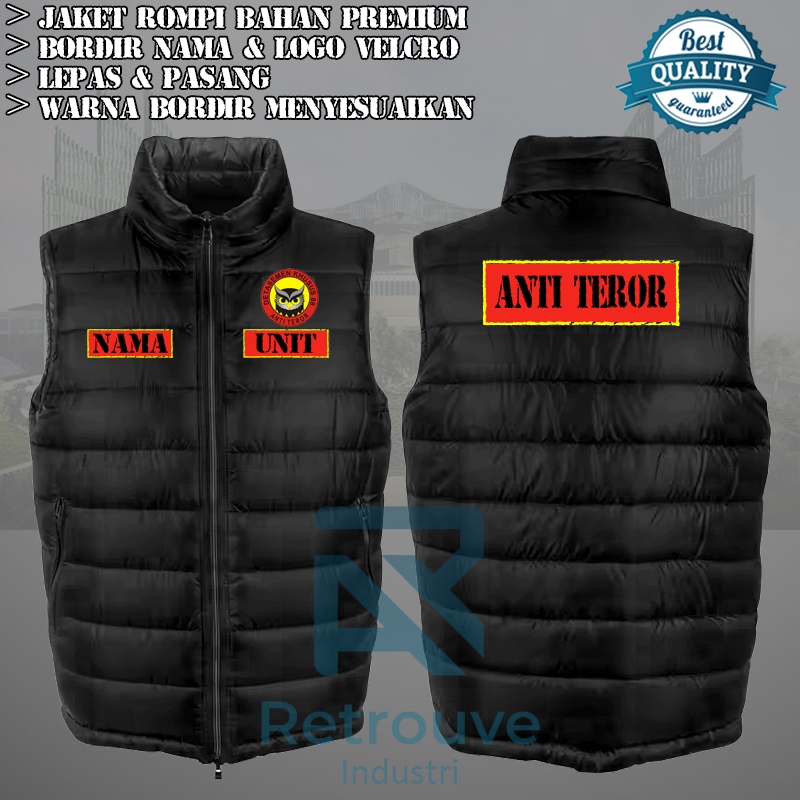 (Premium) Jaket Rompi Densus 88 Anti Teror / Rompi Gelembung / Vest Tactical / Vest Outdor