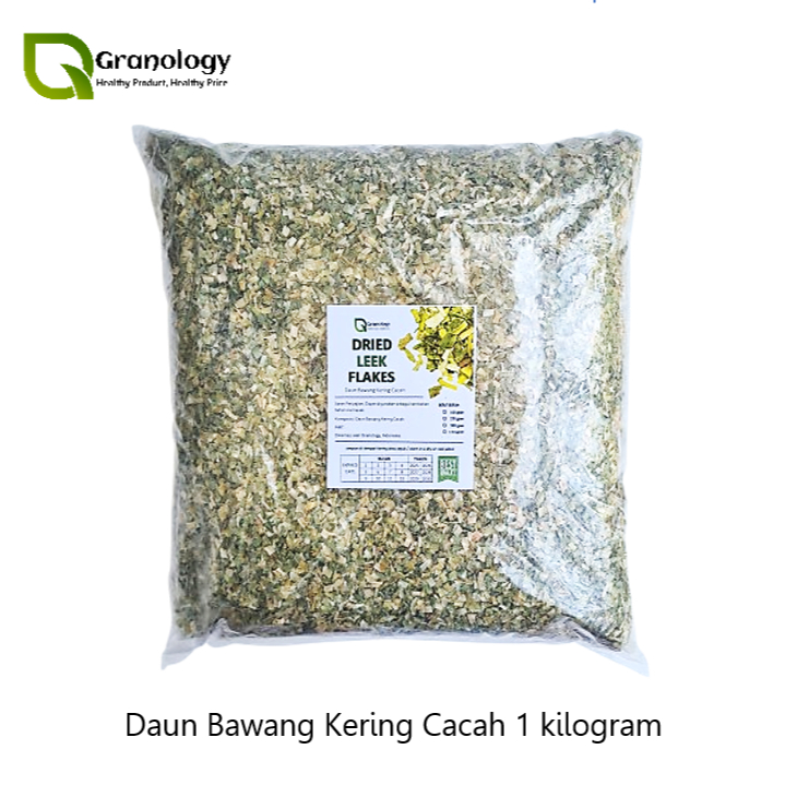 

Daun Bawang Kering Cacah / Dried Leek Flakes (1 kilogram) by Granology