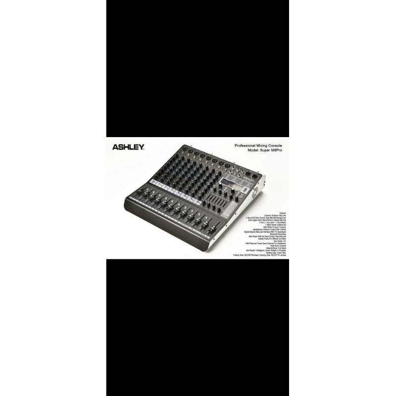 Mixer Audio Super M8 pro Superm8pro 8chanel original Ashley Model terbaru