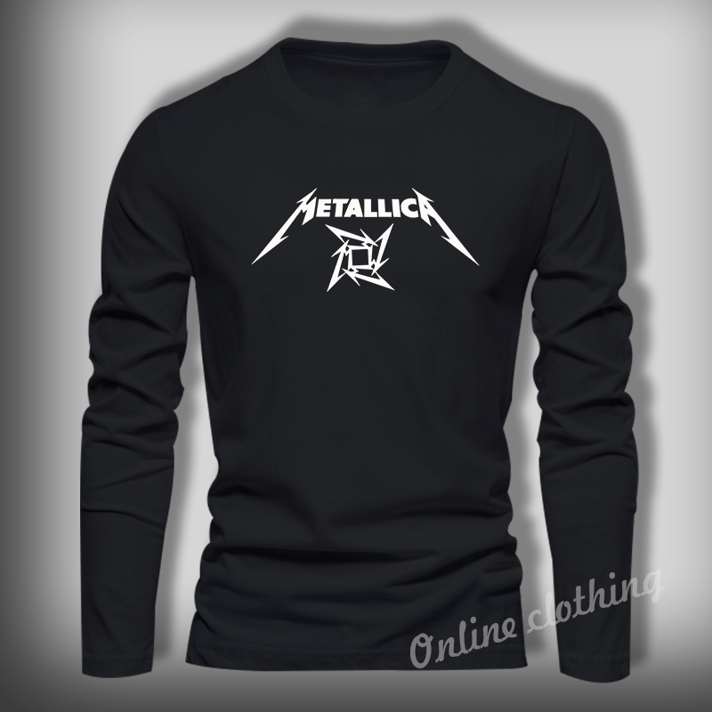 Baju Kaos Metalica Lengan Panjang Pria Dewasa - Baju Casual Daily Outfit