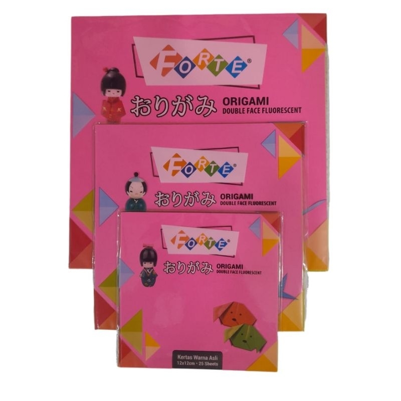 

origami kertas lipat double color