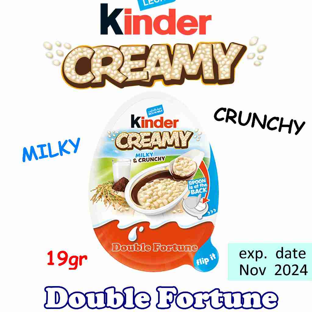 

KINDER CREAMY Krim Susu & Renyah 19gr CAMILAN SEHAT SNACK SUSU